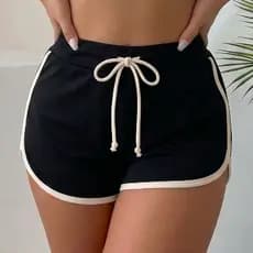 Saida de Praia Micro Shorts Poliéster Suplex Amarração Cós Elastano P ao GG