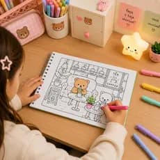 Livro De Colorir Ursinhos Goods 48 Páginas Coloring Book Caderno De Desenho Pintura Criança
