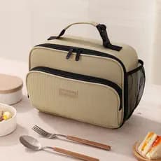Nova comida real estilo quadrado saco de gelo trabalhador de escritório portátil saco de isolamento portátil lancheira s