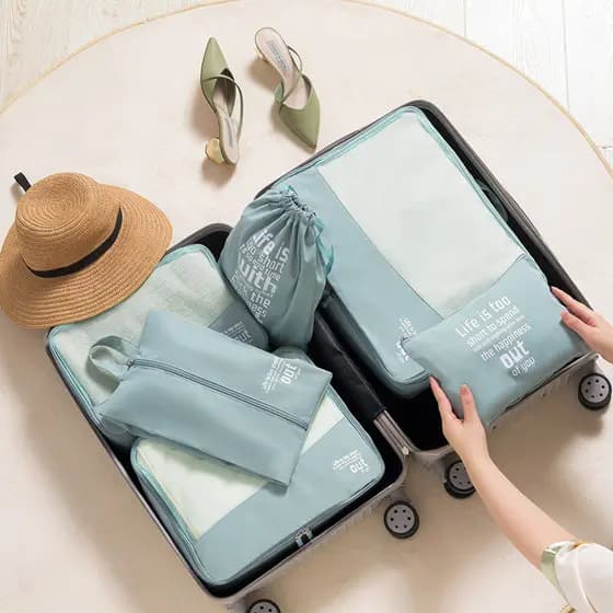 Ru Runhui luz pena lavável conjunto de seis peças máquina lavável conjunto de armazenamento de viagem organizador de rou