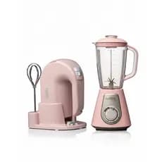 Kit Cellini Liquidificador + Batedeira Facility Rosa