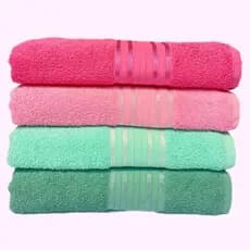 Kit 4 Toalhas de Banho Sarah Algodão Alta Absorção