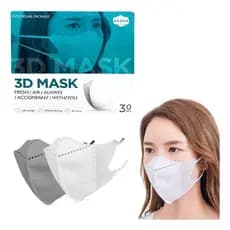Kit 90 Máscaras Descartáveis 3d Proteção Camada Respiratória