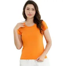 Blusa Feminina Baby Look Básica Ribana Canelada Moda Primavera Verão Slim Confort Especial 50322A