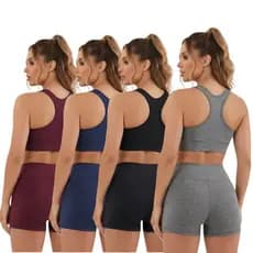 kit 4 short meia coxa  Feminino Fitness Academia Grosso cós alto suplex premium/ shorts curto yoga
