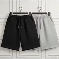 Kit 2 Bermuda de Moletom Com Amarração Elástico Shorts Academia Treino Verão Bolsos Fundos do P ao GG praia casual