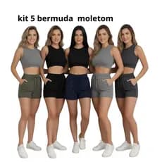 bermuda feminina shorts feminino moletom academia fitnss casual cos alto cordão de ajuste curto