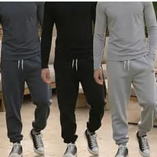 KIT 3 Calça Moletom Peluciada Masculina Inverno Quente Confortável com Bolso e Cordão Ajustável