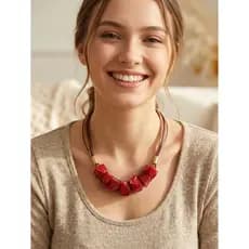 Gargantilha Colar Feminino Resina Geométrica Moderno Casual Tendência Blogueira