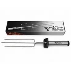 Espeto giratório a pilha churrasco 50 a 70cm inox