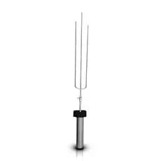 Espeto Giratório a pilha inox 5kg garra longa