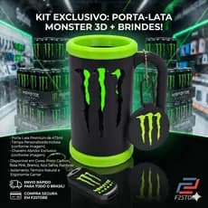 Porta Lata para Monster 473ml  + Tampa E Chaveiro Abridor