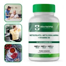 Metilcobalamina 1mg + Metilfolato 1mg + Vitamina B6 15mg 30 doses sublingual