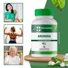 Arginina 500mg 120 Cápsulas Pré Treino