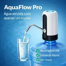 AquaFlow Pro Bomba Elétrica Recarregável para Galão 10L e 20L | Dispenser de Água Automático USB