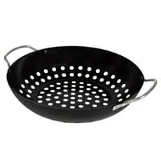 FRIGIDEIRA PANELA GRELHAR CHURRASCO ANTIADERENTE PARA LEGUMES FURADA COM ALÇAS - MOR