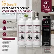 Refil Filtro Compatível Colormaq Eletrônico Compressor Purificador Água Kit 1 a 3