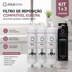 Refil Filtro Compatível Europa Noblesse Plus Flex Da Vinci CTA Smart Fluir HF Kit 1 a 3