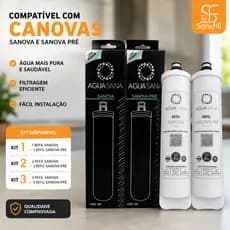 Filtro Refil Compatível Canovas PP5 PPF5 T33 Resist BCC BBC Canova LP Pós 2014 Kit 1 a 3
