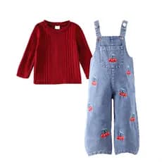 Conjunto De Macacão Feminino De Manga Comprida Vermelho Inverno Casual Playwear