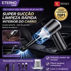 Aspirador Portátil Sem Fio 3 em 1 Para Carro Casa USB Alta Sucção Potente