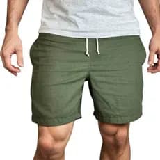 Short Masculino Bermuda Visco Linho Com Bolso