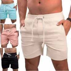 Short Linho Masculino Bermuda Casual Mauricinho Premium Leve Slim Praia