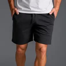 Short Masculino Moletinho com Bolso Bermuda Moletom Leve Confortável, Pronta Entrega Casual Academia