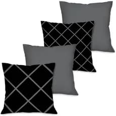 Kit com 4 Capas para Almofada Decorativas Linhas Mescla 45X45