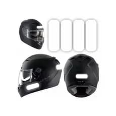 Kit Adesivo Refletivo Capacete Moto Bicicleta Skate - Branco