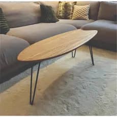 Mesa de centro Prancha de Surf 80x40 Decoração Sala Madeira Maciça Hawai Praia Área de Lazer