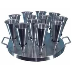 Forma Para Pizza Cone Com 6 Ou 12 Cones Em Alumínio Profissional