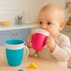 Copo Treinamento Infantil Bebê Com Alça 360º Transição Não Vaza Antivazamento Silicone Sucção