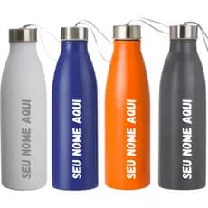 Garrafa Inox 750ml Com Alça Personalizado Com Nome - Logo
