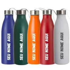 Garrafa Inox 750ml Com Alça - Squeeze - Personalizada Logo