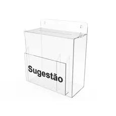 CAIXA DE SUGESTÃO ACRILICO CRISTAL - ENVIO RÁPIDO