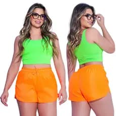 Short Tactel Feminino Soltinho Shortinho Levinho Para Caminhada Short Básico