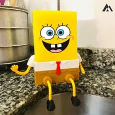 Porta Esponja Decorativo do Bob Esponja Kit decoração de cozinha