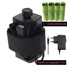 8.4V Bateria Power Bank Auxiliar Lanterna Farol Led Bike