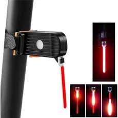 Lanterna Sinalizadora Traseira Bike 4 modos de Iluminação Led Cob
