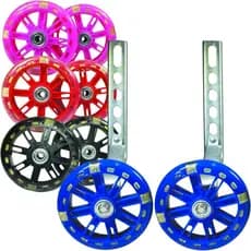 RODINHA BICICLETA REGULAVEL 14 A 20 REFORÇADA COM ROLAMENTO E LUZ LED RGB PISCA