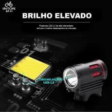 Farol Bike Gt11 2000lumens Bateria Tipo Régua + Pisca Usb