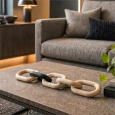 Colar De Mesa Decorativo Enfeite Elo De Madeira NATURAL Vários Tamanhos