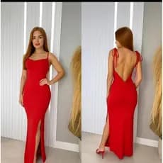 Vestido feminino longo costa nua drapeado no bumbum e fenda lateral (06)