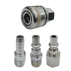 Jogo Conectores Engate Rápido 1/4 Npt Pneumáticos Compressor