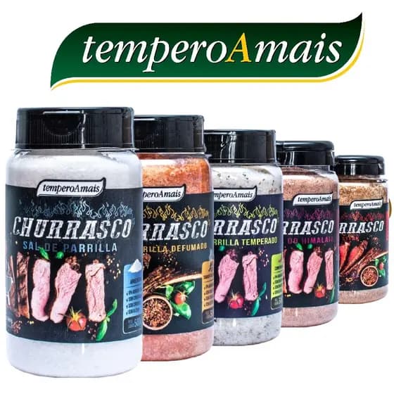 Sal Grosso Defumado/Sal Rosa/Americam steak 500g Tempero Churrasco Pote Condimento Cozinha
