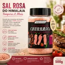 Sal Rosa do Himalaia Fino Alta Qualidade Pote Tempero Churrasco Cozinha