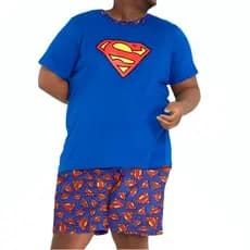 Pijama Adulto Masculino Plus Size Estampa Super Herói