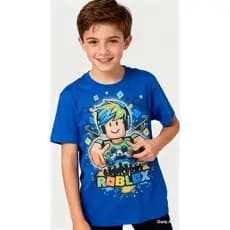 Camiseta Infantil Roblox Menino - Manga Curta e Variantes Estampa temática Roblox