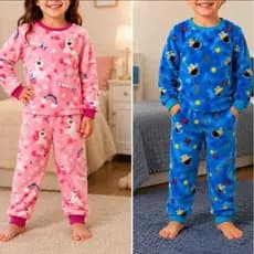 Pijama Soft Infantil Feminino Conjunto 2 Peças Blusa e Calça